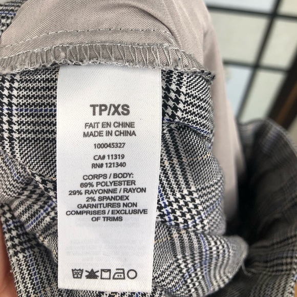 4 for 25$ DYNAMITE | Plaid Sash-Tie Waist Cigarette Trouser Pants. Size XS. - Picture 5 of 8